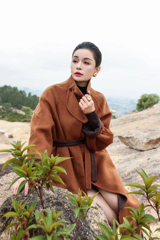 H5WT31365#通勤立领长款双面羊绒大 商品图2