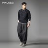 PINLI品立2026春季新款男士潮牌金属烫钻圆领落肩袖套头卫衣上衣BG262109003 商品缩略图1
