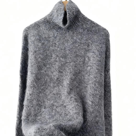 LP*高领羊绒羊毛拉绒针织毛衣 自己备注颜色 商品图3