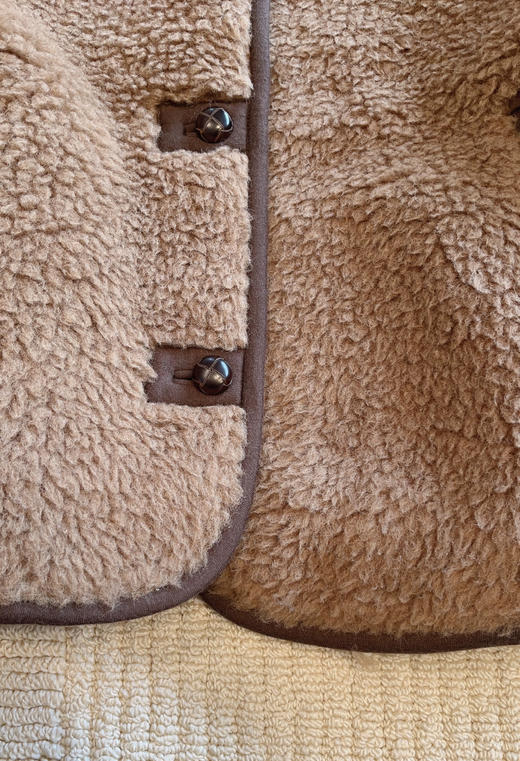 15-1 原材渠道货 小禾 骆驼绒绵羊毛混纺 轻中式 泰迪短大衣 轻盈保暖 优雅大气 商品图14