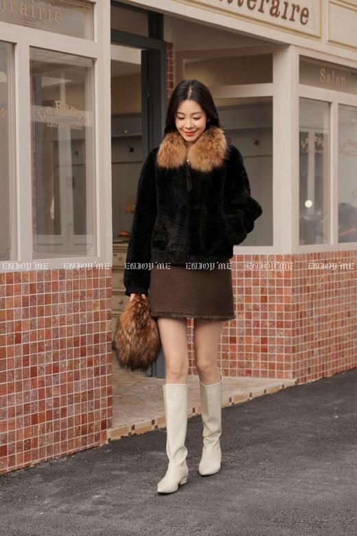 【门店同款】ENJOY冬季“暖冬软糖”拉链款毛外套 169148887 商品图6