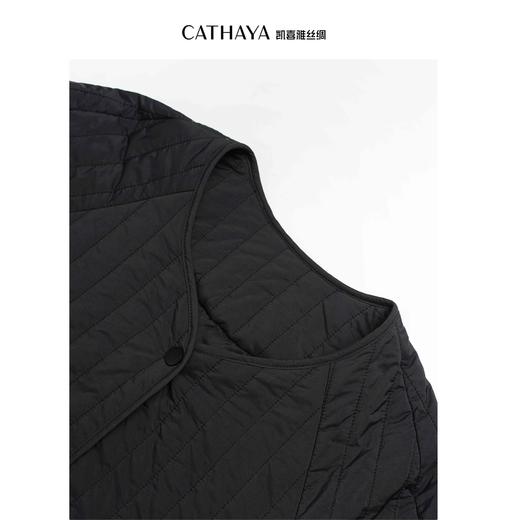 凯喜雅 竖条蚕丝填充棉袄外套 商品图1