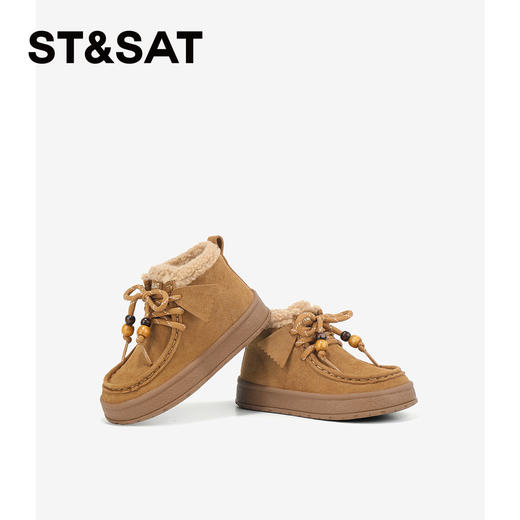 【童鞋】星期六复古休闲绒里保暖男女童棉鞋SSD419DL4N 商品图4