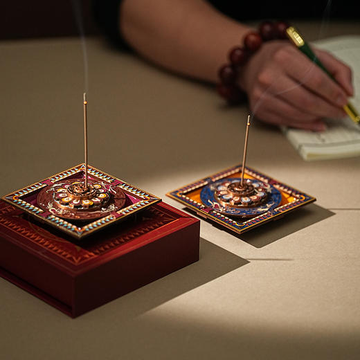 敦煌研究院 【敦煌飞天福愿藻井香盘】 线香室内香插博物馆文创香盘 商品图10