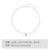 Winy S925 银渐珠蓝熠项链 仿珍珠颈链 玫瑰切合成立方氧化锆吊坠 气质银色锁骨链 商品缩略图4