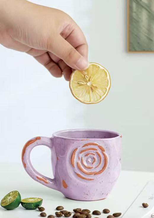 达洛维夫人紫色蔷薇手作陶瓷杯【新品上市】 商品图0