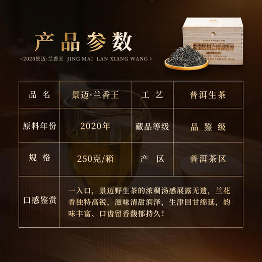 最后5箱【景迈兰香王】2020年景迈·兰香王极致嫩度！极致鲜爽！极致兰花香！250克/箱 商品图1