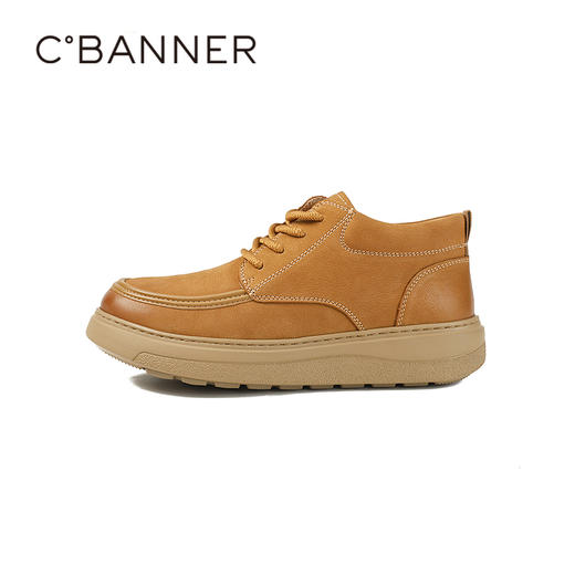 千百度2025冬季男鞋牛皮革柔软舒适质感细腻懒人休闲A25673903 商品图1