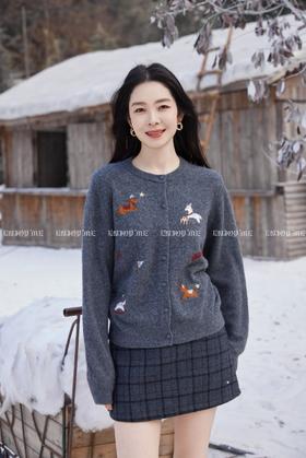 【门店同款】ENJOY冬季“午马”刺绣小马开衫针织 168897683