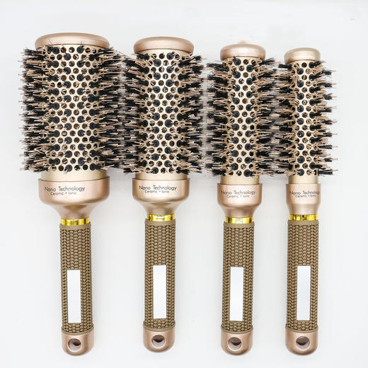 猪鬃毛陶瓷滚梳 空气梳 热款滚梳圆梳陶瓷滚梳子 四系列滚梳大货装铝管滚梳 空气梳 商品图5