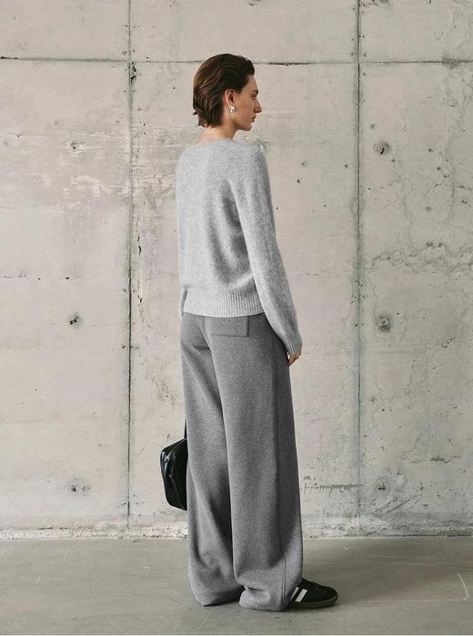 麦檬 又一神裤！小个子友好！高腰弯刀裤加绒卫裤阔腿运动裤 商品图5