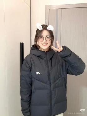 奈克风行者羽绒棉服  连帽保暖跑步训练短款运动休闲夹克羽绒棉服，男女同款