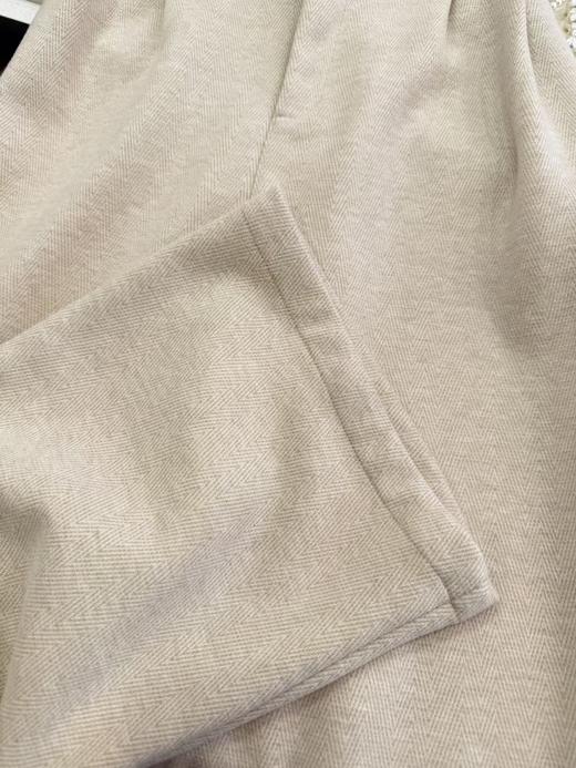 满分裤|奶杏双扣毛呢直筒裤 商品图2