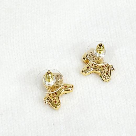 壁虎瑜伽【2601PJ460】 铜镀24K彩色小马吊坠耳钉（5天发货） 商品图5