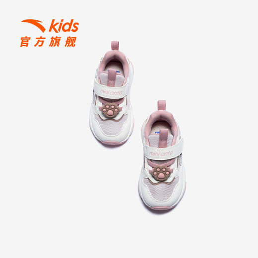 喵喵鞋新年款安踏儿童女婴童休闲鞋2026年上新款女宝宝二段稳步鞋322610012 商品图1