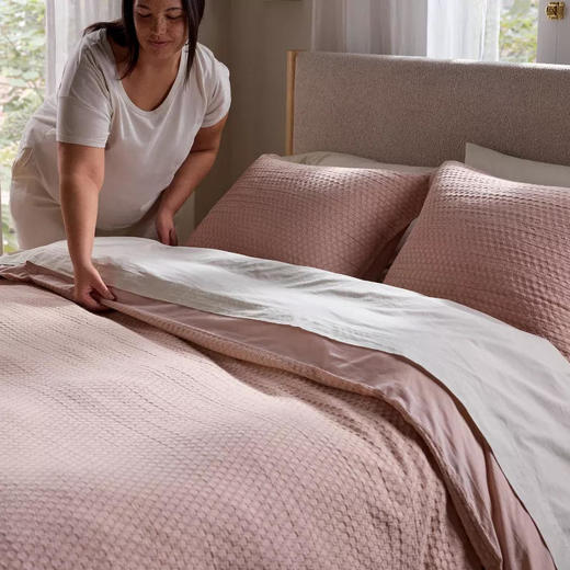 凯喜雅全棉蜂窝枕套2个装/被套+枕套三件套 商品图2