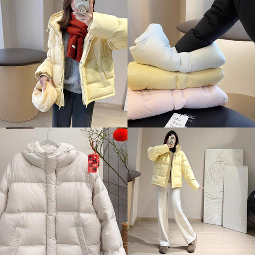 95绒！厚绒羽绒服~2026三防保暖连帽加厚外套简约全能搭羽绒衣！ 商品图0