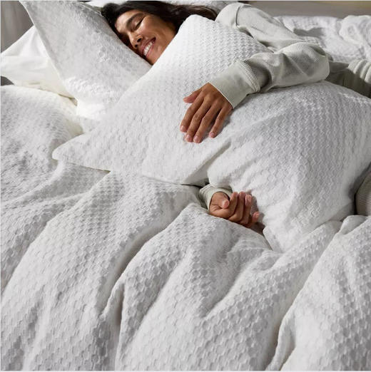 凯喜雅全棉蜂窝枕套2个装/被套+枕套三件套 商品图0