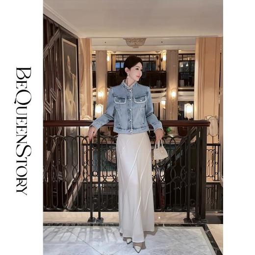 【孤品样衣，不退不换】【银河曲线】2025年极简百搭双层立体醋酸半身裙 商品图0