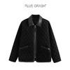 PLUS CRASH灯芯绒拼领菱形格纹棉服夹克外套男女同款PC55PJ79 商品缩略图4