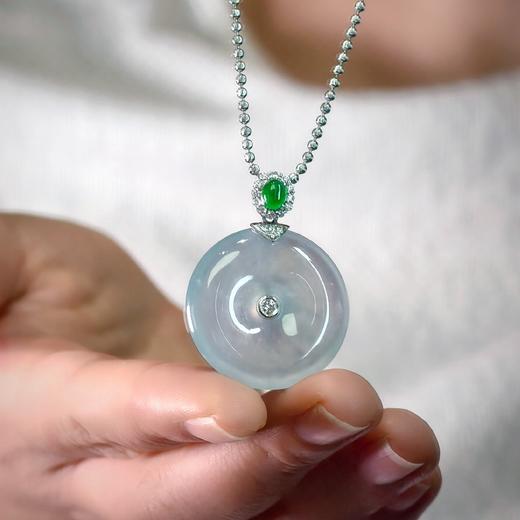 18K 金镶嵌翡翠平安扣 商品图7