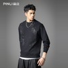 PINLI品立2026春季新款金属烫钻圆领落肩袖套头卫衣上衣男士潮牌BG262109005 商品缩略图3