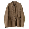 「高货xg」全新升级【铂金会员339/天猫459/差价120】(10738)洛诗琳2026春季新款老钱风立领系带收腰亚麻工装夹克外套 商品缩略图4