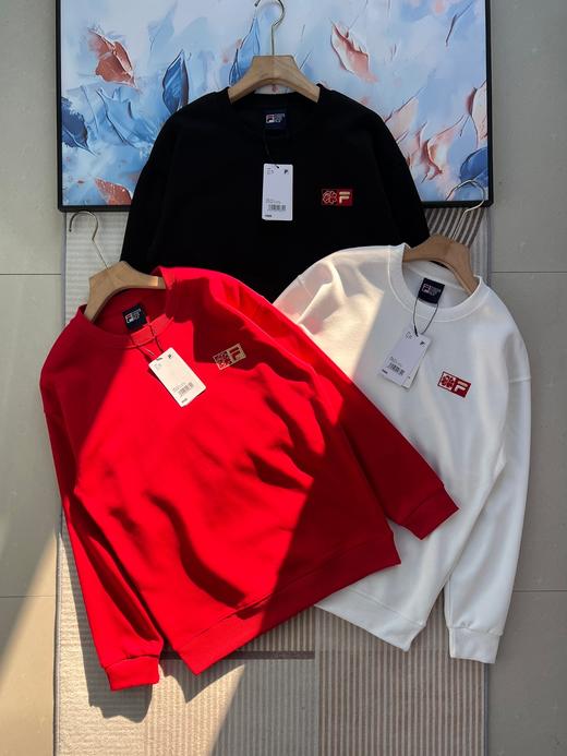 跨年售后 斐乐新年款男女情侣海棠花圆领卫衣 ggd 339132 商品图0