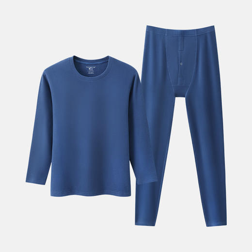三枪朵绒棉圆领男内衣套装 商品图1