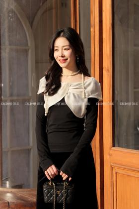 【门店同款】ENJOY春季巴赫旧约蝴蝶结上衣 169150223