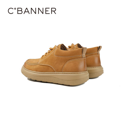 千百度2025冬季男鞋牛皮革柔软舒适质感细腻懒人休闲A25673903 商品图3