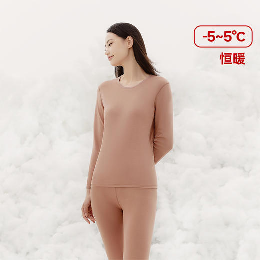 三枪高支新疆长绒棉圆领女内衣套 商品图1