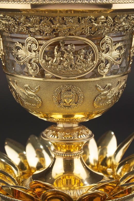 独角鹿西洋古董19世纪法国Martin Guillaume Biennais & Charles Cahier联合签名出品帝政风格古典神话主题银鎏金精雕糖果/冰淇淋樽套件 商品图8