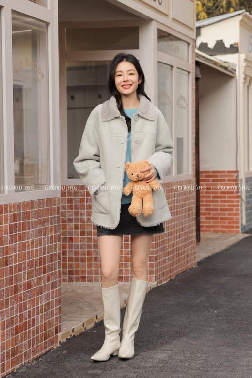 【门店同款】ENJOY冬季“暖冬知性”翻领双面穿毛毛外套 169151875 商品图7