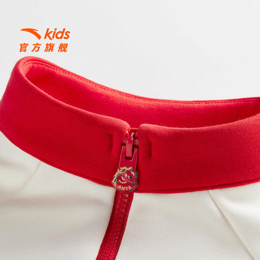 新年款安踏儿童男小童针织套头衫2026春新款保暖儿童加绒卫衣潮流352619727N 商品图1