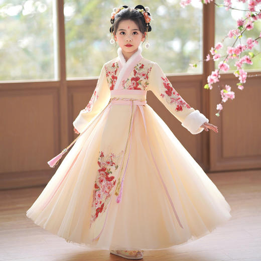 汉服女童冬款拜年服新年装古风唐装DY8932 商品图3