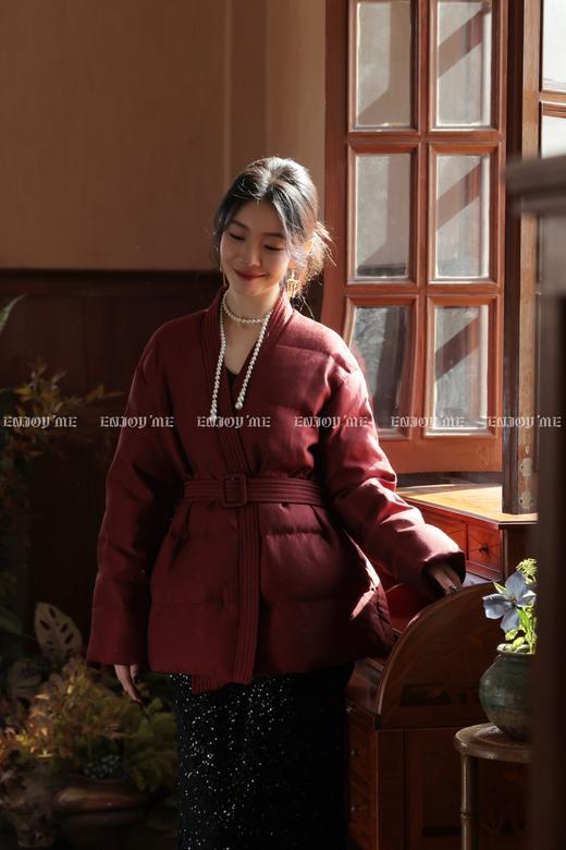 【门店同款】ENJOY冬季“烟火漫春”V领收腰羽绒服 168996024 商品图5