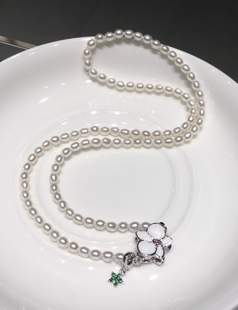 【私席真珠·新年盛宴】一口价·925银镶锆石无核淡水珍珠项链 3.5-5mm