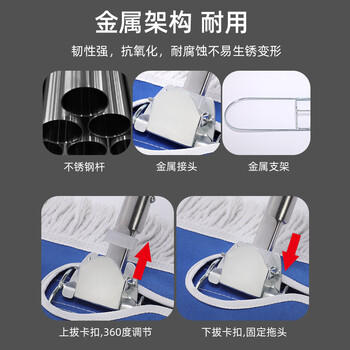 美家日记平板拖把 商用大号尘推60cm共1布 棉线帆布干湿两用吸水棉纱地拖 /家庭清洁/纸品 /清洁用具 /拖把 商品图5