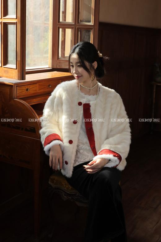 【门店同款】ENJOY冬季“烟火漫春”祥瑞启岁双面穿中式外套 169095244 商品图4