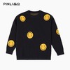 PINLI品立2025秋季新款男士宽松笑脸提花圆领套头针织衫毛衣上衣GD253110198 商品缩略图4