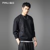 PINLI品立2026春季新款金属烫钻圆领落肩袖套头卫衣上衣男士潮牌BG262109005 商品缩略图0