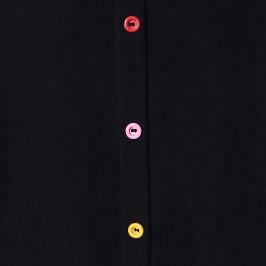 26T07SDSA秋冬新款痞帅男装时尚彩色纽扣拼接撞色立领长袖T恤百搭潮 商品图3