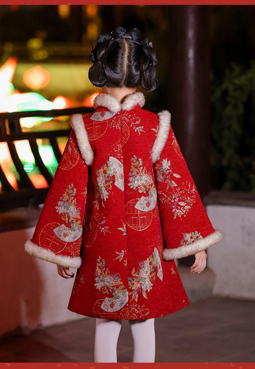 苏城纪【祺安】2025冬季新款儿童国风公主裙拜年服：女童新年战袍已就位！谁能拒绝这么可爱的女儿拜年呢～ 商品图3