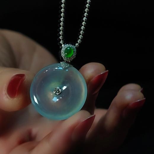 18K 金镶嵌翡翠平安扣 商品图10