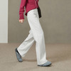 【猞猁绒-白色-直筒裤】逸阳冬加绒加厚高弹窄版阔腿直筒牛仔裤3531RVB2 商品缩略图4