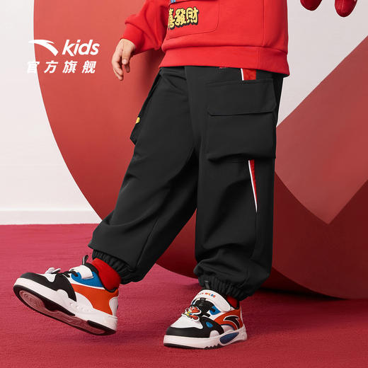 新年款安踏儿童男小童运动长裤2026年春新款舒适亲肤儿童休闲裤潮352619505 商品图0