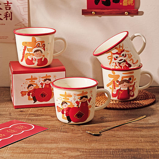 摩登主妇陶瓷马克杯生日新年本命年礼物马年杯子家用喝水杯咖啡杯 商品图0