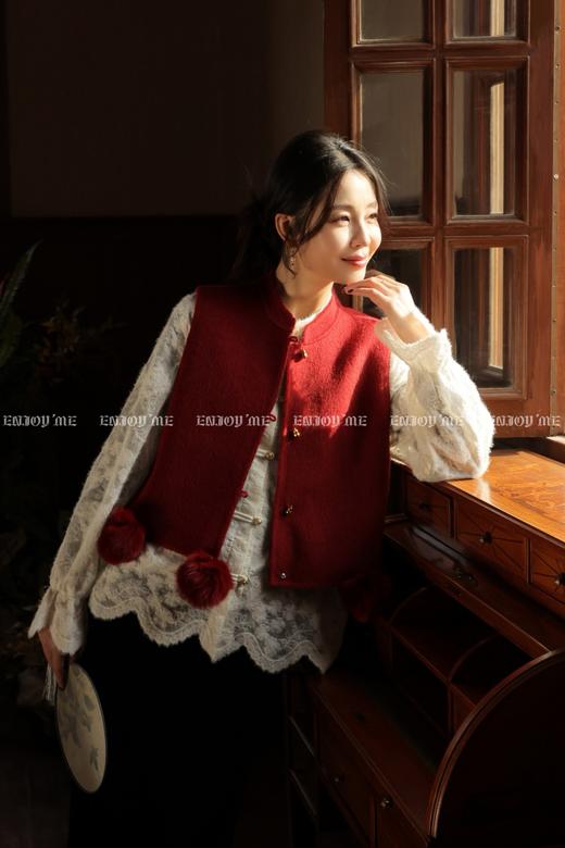 【门店同款】ENJOY冬季“烟火漫春”踏云蔷薇中式马夹 169093661 商品图6