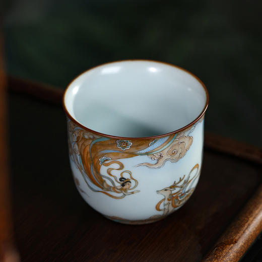 问鼎鼎峰系列月白老款手握杯（锦绣中华） 商品图1